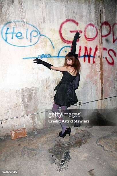 Sophia Lamar attends the Jeremy Scott Fall/Winter 2010 collection after party at Good Units on February 17, 2010 in New York City.