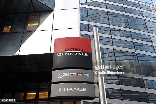The Societe Generale SA headquarters stand in Paris, France, on Thursday, Feb. 18, 2010. Societe Generale SA, France's second-largest bank by market...
