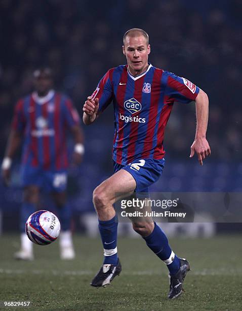 Jonny Ertl of Palace in action during the Coca-Cola Championship match between Crystal Palace and Reading at Selhurst Park on February 17, 2010 in...
