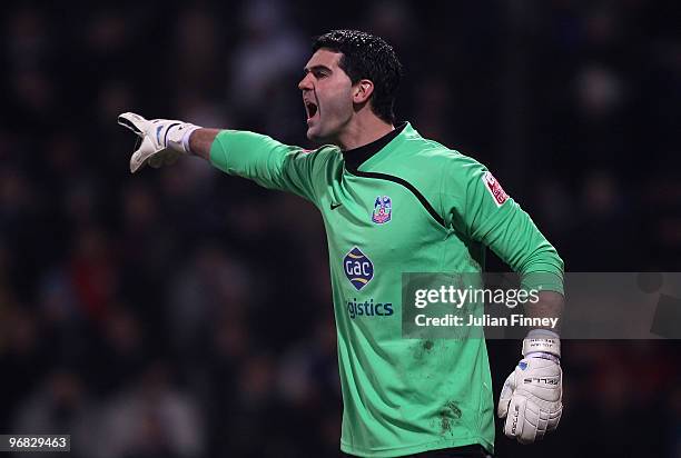 Julian Speroni, goalkeeper of Palace shouts instructions during the Coca-Cola Championship match between Crystal Palace and Reading at Selhurst Park...