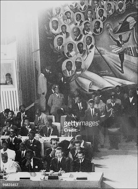 African heads of States and chiefs of Governments members of the Organization of African Unity , attend a conference, 08 November 1966 in Addis...