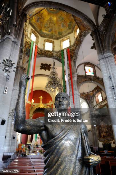 Basilica of Our Lady of Guadalupe. Statue of former Polish Pope John Paul II at the Basilica of Our Lady of Guadalupe. It is the most important place...