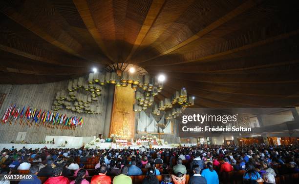 Basilica of Our Lady of Guadalupe. Statue of former Polish Pope John Paul II at the Basilica of Our Lady of Guadalupe. It is the most important place...