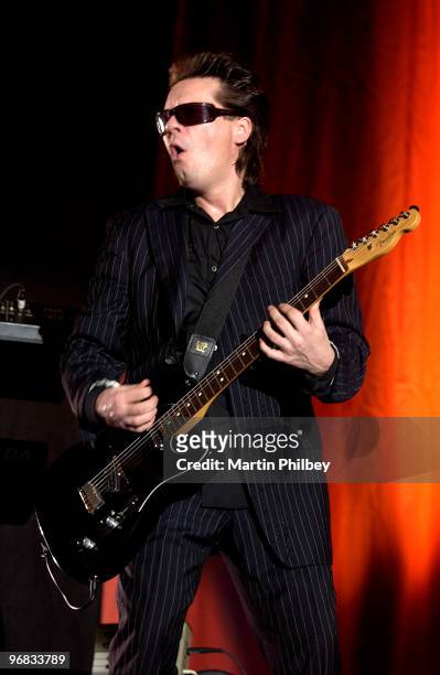 Andy Taylor of Duran Duran performs on stage at Telstra Dome on 10th December 2003 in Melbourne, Australia.