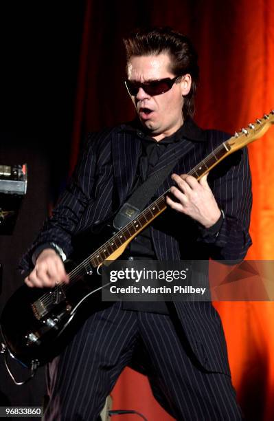 Andy Taylor of Duran Duran performs on stage at Telstra Dome on 10th December 2003 in Melbourne, Australia.