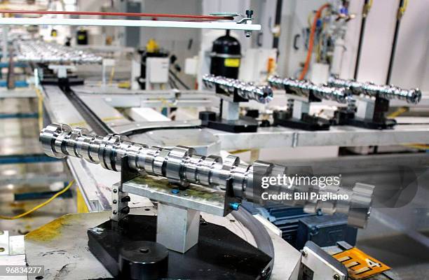 Engine components for General Motors engines go through the line at the GM Bay City Powertrain plant February 18, 2010 in Bay City, Michigan. GM...