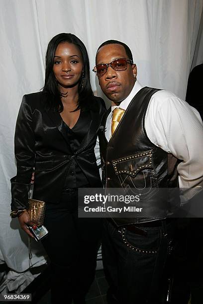 Singer Mike Bivins and hiw wife Teasha Bivins on the red carpet at the 4th annual Two Kings Dinner hosted by Jay-Z and LeBron James at the W Dallas...