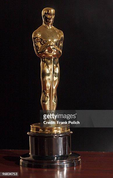 Finished Oscar statue is on display at the R.S. Owens factory February 18, 2010 in Chicago, Illinois. The Oscars will be presented at the Academy...