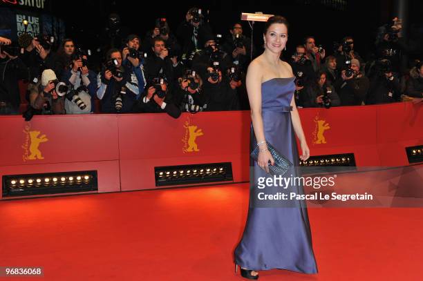 Actress Martina Gedeck attends the 'Jud Suess - Film Ohne Gewissen' Premiere during day eight of the 60th Berlin International Film Festival at the...