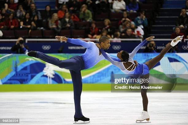 Winter Olympics: France Vanessa James and Yannick Bonheur in action during Pairs Free Skating at Pacific Coliseum. Vancouver, Canada 2/15/2010...