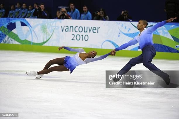 Winter Olympics: France Vanessa James and Yannick Bonheur in action during Pairs Free Skating at Pacific Coliseum. Vancouver, Canada 2/15/2010...