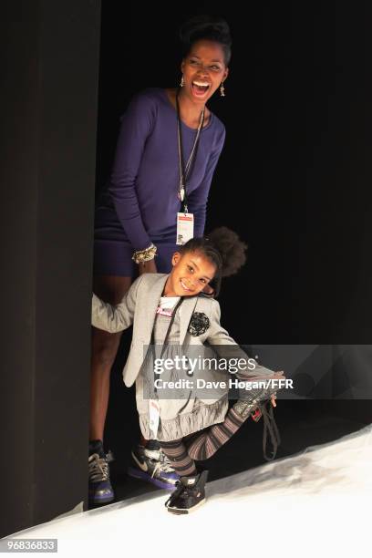 Jamelia during rehearsals for Naomi Campbell's Fashion For Relief Haiti London 2010 Fashion Show at Somerset House on February 18, 2010 in London,...