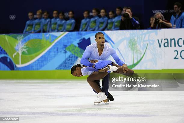 Winter Olympics: France Vanessa James and Yannick Bonheur in action during Pairs Free Skating at Pacific Coliseum. Vancouver, Canada 2/15/2010...