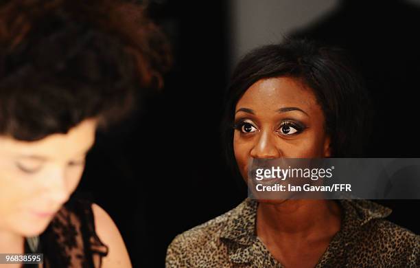 Beverley Knight backstage during Naomi Campbell's Fashion For Relief Haiti London 2010 Fashion Show at Somerset House on February 18, 2010 in London,...