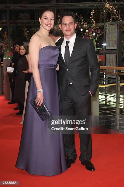 Actor Moritz Bleibtreu and actress Martina Gedeck attend the 'Jud Suess - Film Ohne Gewissen' Premiere during day eight of the 60th Berlin...