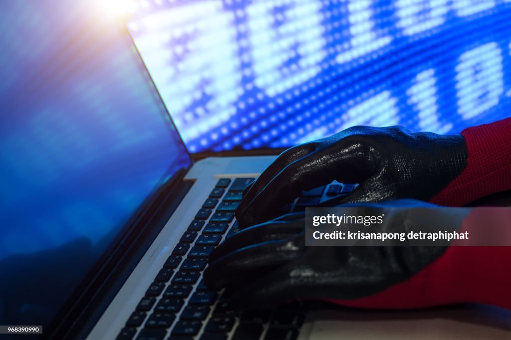 Keyboard Codes Programming Hacking Programmer Or Computer Hacker Typing Code On Laptop Keyboard High-Res ...