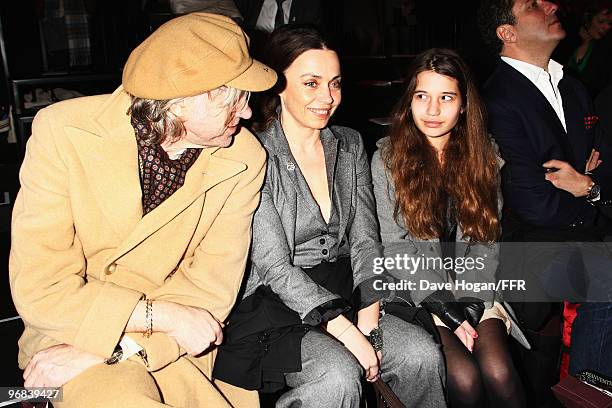 Bob Geldof, Jeanne Marine and Tiger Lily Geldof attend Naomi Campbell's Fashion For Relief Haiti London 2010 Fashion Show at Somerset House on...