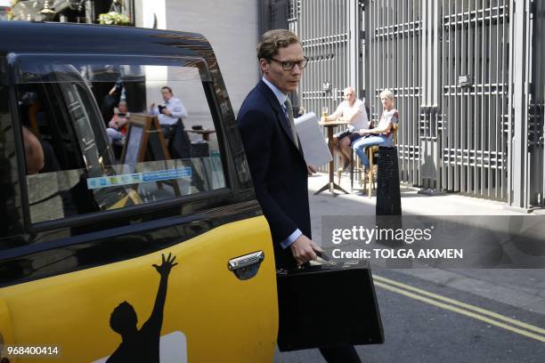 Cambridge Analytica's former CEO Alexander Nix arrives to give evidence to Parliament's Digital, Culture, Media and Sport Committee at Portcullis...