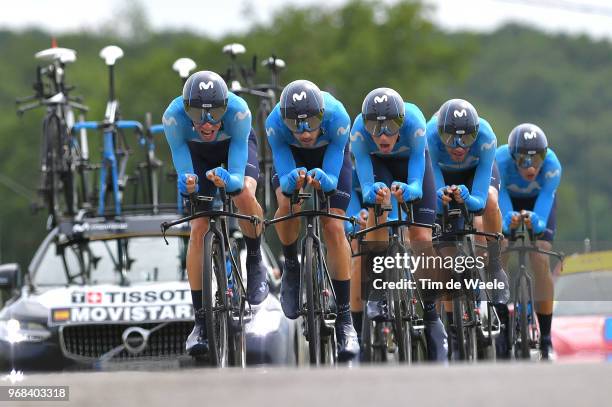 Jorge Arcas of Spain / Marc Soler of Spain / Hector Carretero of Spain / Jaime Castrillo of Spain / Imanol Erviti of Spain / Jaime Roson of Spain /...