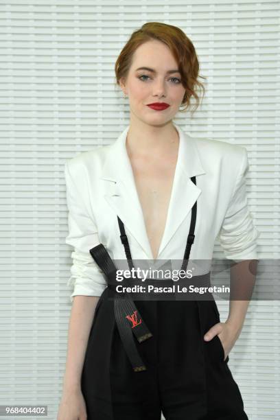 Emma Stone attends the LVMH Prize 2018 Edition at Fondation Louis Vuitton on June 6, 2018 in Paris, France.