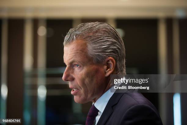 Torsten Muller-Otvos, chief executive officer of Rolls-Royce Motor Cars Ltd., speaks during an interview in Vancouver, British Columbia, Canada, on...