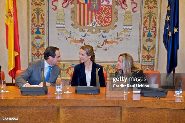 Gaspar Llamazares, Trinidad Jimenez, the Infanta Elena de Borbon and Jose Bono attend the Rare Disease Day 2010 event at the Congress of Deputies, on...