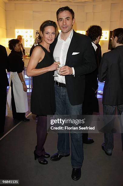 Lisa Martinek and partner Giulio Ricciarelli attend the 'Next Generation' reception during day eight of the 60th Berlin International Film Festival...