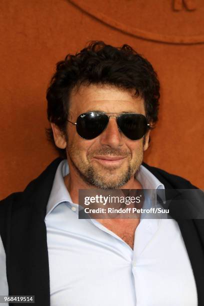 Singer,actor Patrick Bruel attends the 2018 French Open - Day Eleven at Roland Garros on June 6, 2018 in Paris, France.