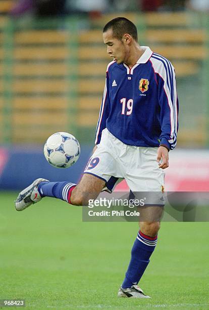 Naohiro Takahara of Japan in action during the International Friendly match against Senegal played at the Felix-Bollaert Stadium in Lens, France. \...