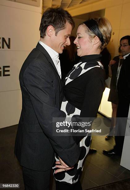 Roman Knizka and wife Stefanie Mensing attend the 'Next Generation' reception during day eight of the 60th Berlin International Film Festival at the...