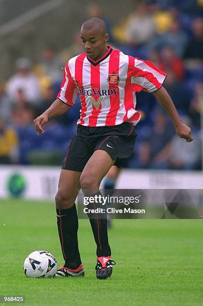 David Bellion of Sunderland on the ball during the Pre-Season Friendly against Mansfield Town at Field Mill in Mansfield, England. \ Mandatory...