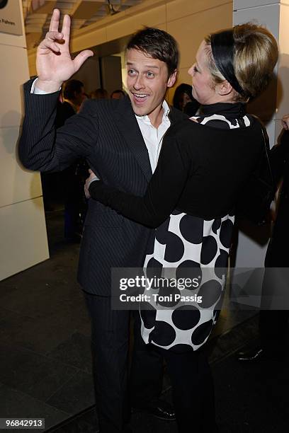 Roman Knizka and wife Stefanie Mensing attend the 'Next Generation' reception during day eight of the 60th Berlin International Film Festival at the...