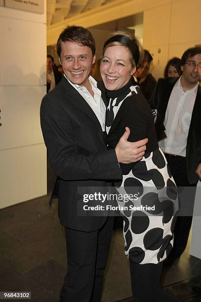 Roman Knizka and wife Stefanie Mensing attend the 'Next Generation' reception during day eight of the 60th Berlin International Film Festival at the...