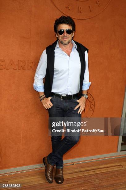 Singer,actor Patrick Bruel attends the 2018 French Open - Day Eleven at Roland Garros on June 6, 2018 in Paris, France.