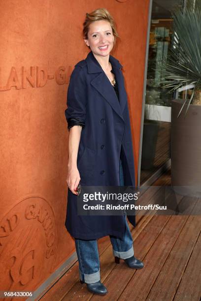 Actress Charlie Bruneau attends the 2018 French Open - Day Eleven at Roland Garros on June 6, 2018 in Paris, France.