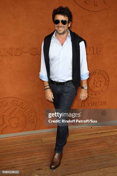 Singer,actor Patrick Bruel attends the 2018 French Open - Day Eleven at Roland Garros on June 6, 2018 in Paris, France.