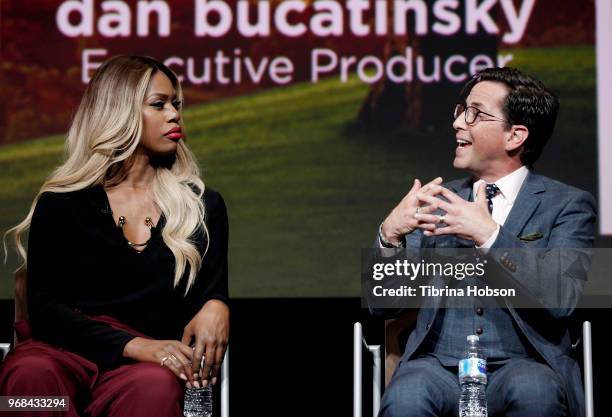 Laverne Cox and Dan Bucatinsky attend the 'Who Do You Think You Are?' FYC Event at Wolf Theatre on June 5, 2018 in North Hollywood, California.