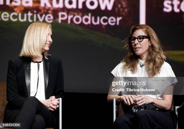 Lisa Kudrow and Stephanie Schwam attend the 'Who Do You Think You Are?' FYC Event at Wolf Theatre on June 5, 2018 in North Hollywood, California.