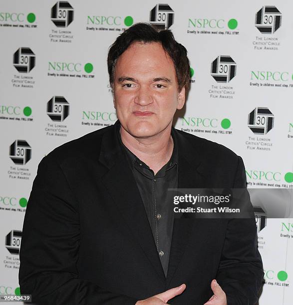Quentin Tarantino attends The London Critics' Circle Film Awards at The Landmark Hotel on February 18, 2010 in London, England.