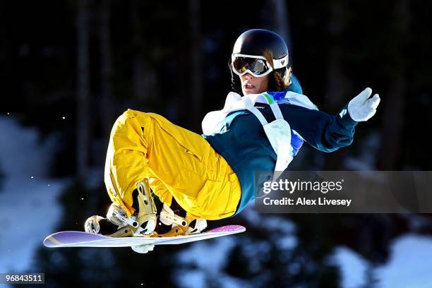 Torah Bright of Australia competes in the Snowboard Women's Halfpipe on day seven of the Vancouver 2010 Winter Olympics at Cypress Snowboard &...