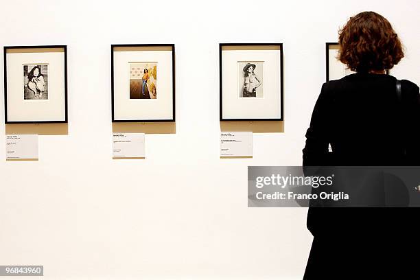 Photographs by Hannah Wilke are shown at the Galleria Nazionale D'Arte Moderna during the opening 'Donna. Avanguardia Femminista Negli Anni '70'...