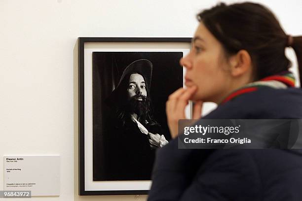 Photograph by Eleanor Antin is shown at the Galleria Nazionale D'Arte Moderna during the opening 'Donna. Avanguardia Femminista Negli Anni '70'...