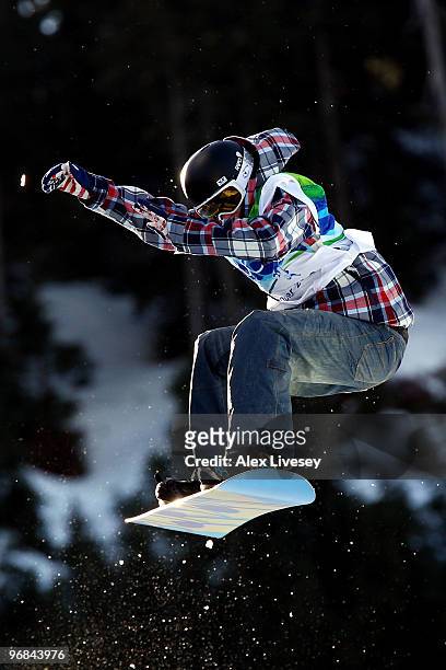 Kelly Clark of The United States competes in the Snowboard Women's Halfpipe on day seven of the Vancouver 2010 Winter Olympics at Cypress Snowboard &...