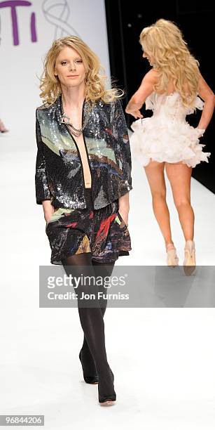 Emilia Fox on the catwalk at the Fashion for Relief show for London Fashion Week Autumn/Winter 2010 at Somerset House on February 18, 2010 in London,...