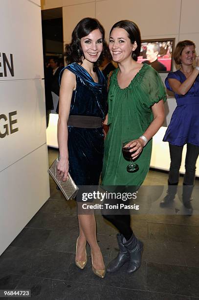 Actresses Nadine Warmuth and Alissa Jung attend the 'Next Generation' reception during day eight of the 60th Berlin International Film Festival at...
