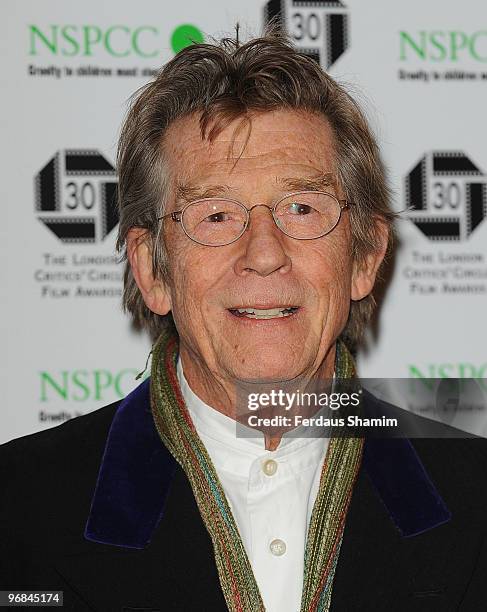 John Hurt attends The London Critics' Circle Film Awards at The Landmark Hotel on February 18, 2010 in London, England.