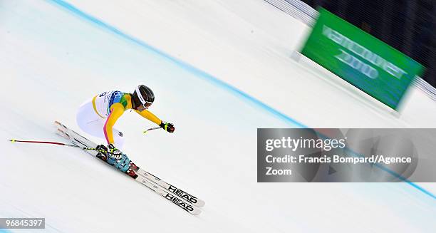 Maria Riesch of Germany takes the Gold Medal during the Alpine Skiing Ladies Super Combined Downhill on day 7 of the Vancouver 2010 Winter Olympics...
