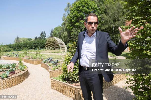 The CEO of H8 Collection, Jean-Philippe Cartier is photographed for Paris Match in his hotel domain Les Hauts de Loire on May 18, 2018 in Onzain .