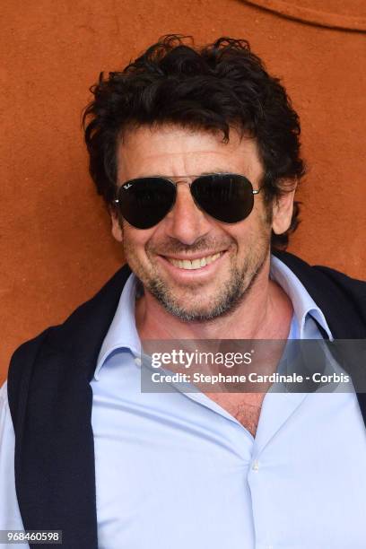 Patrick Bruel attends the 2018 French Open - Day Eleven at Roland Garros on June 6, 2018 in Paris, France.