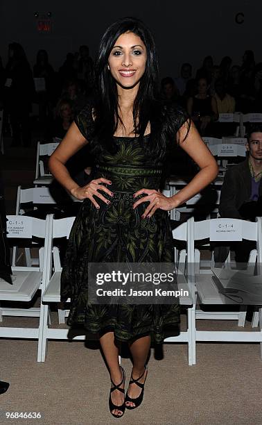 Reshma Shetty attends the Naeem Khan Fall 2010 Fashion Show during Mercedes-Benz Fashion Week at the Promenade at Bryant Park on February 18, 2010 in...
